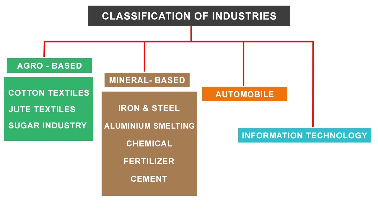 NCERT Class 10 | Classification of Industries - Agro, Mineral, Automobile, IT sector