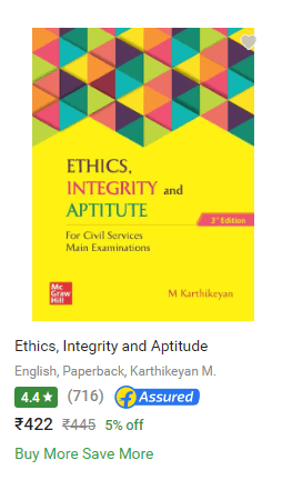 Ethics Integrity and Aptitude English Paperback Karthikeyan M. 1