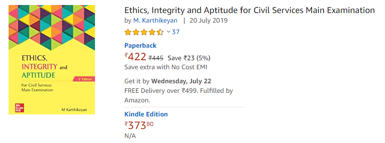 Ethics Integrity and Aptitude for Civil Services Main Examination Paperback