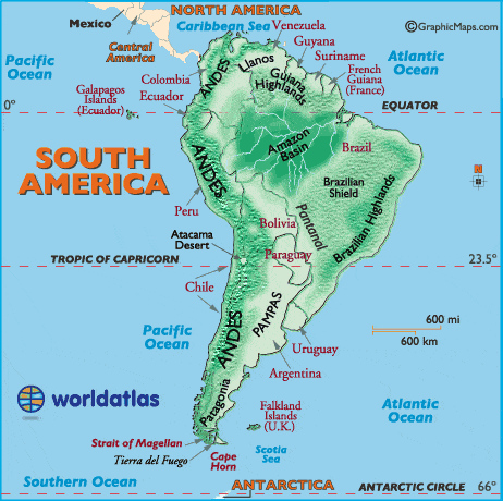 Physical Divisions of South America