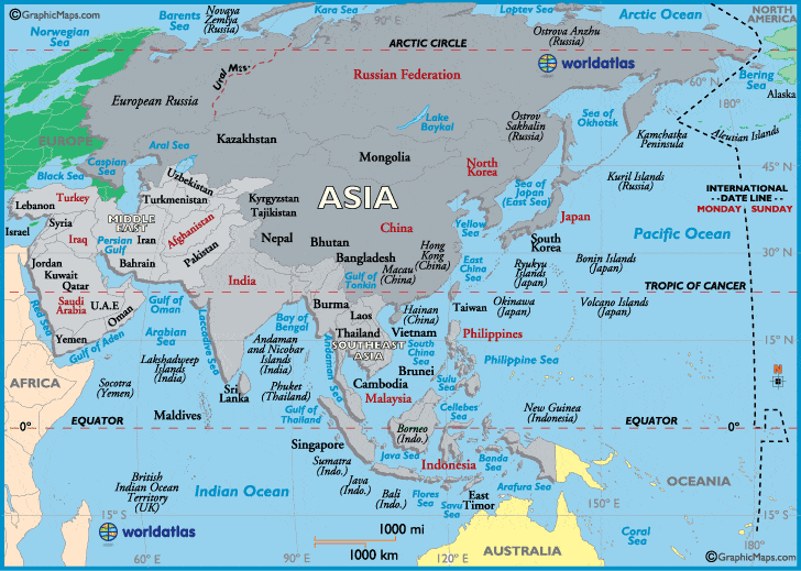 एशिया के समुद्र