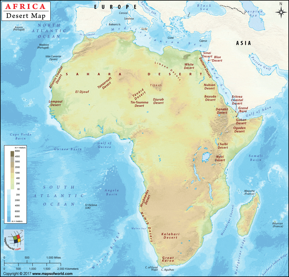अफ़्रीकी-रेगिस्तान-मानचित्र