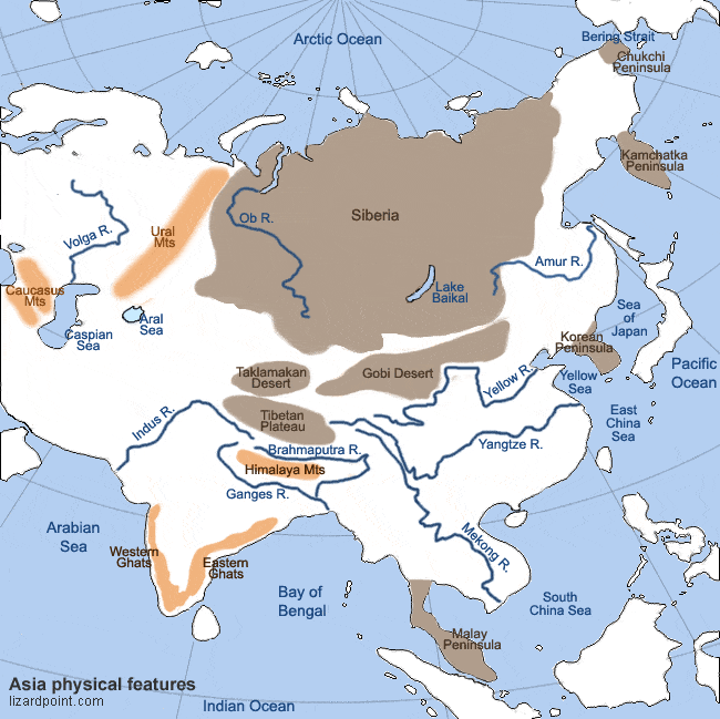 Drainage of Asia