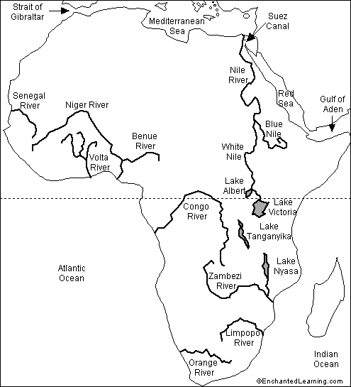 lakes and river Africa