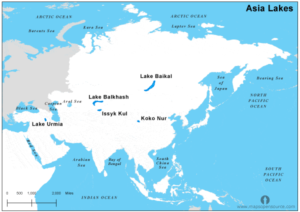lakes of Asia