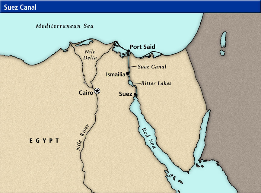 suez canal map