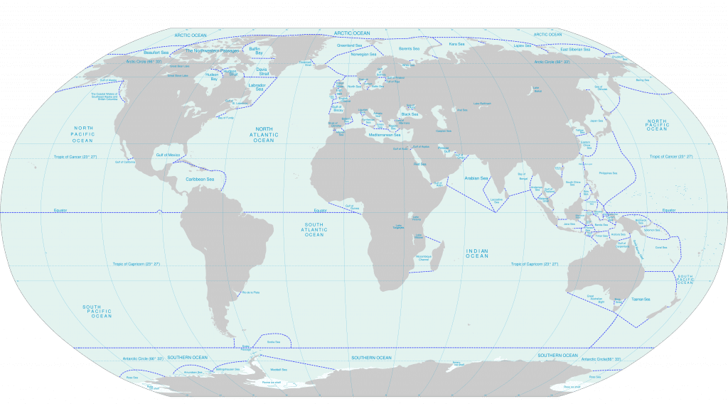 विश्व के महत्वपूर्ण सागर