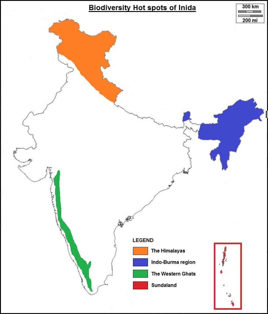 Biodiversity hotspots in India