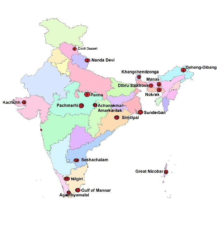 Biosphere reserves in India