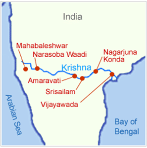 Important cities on krishna river