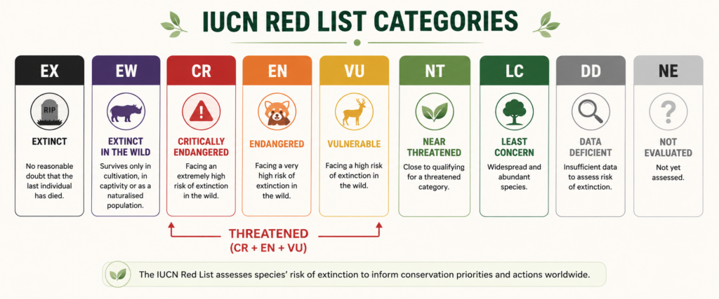 IUCN Red List categories infographic