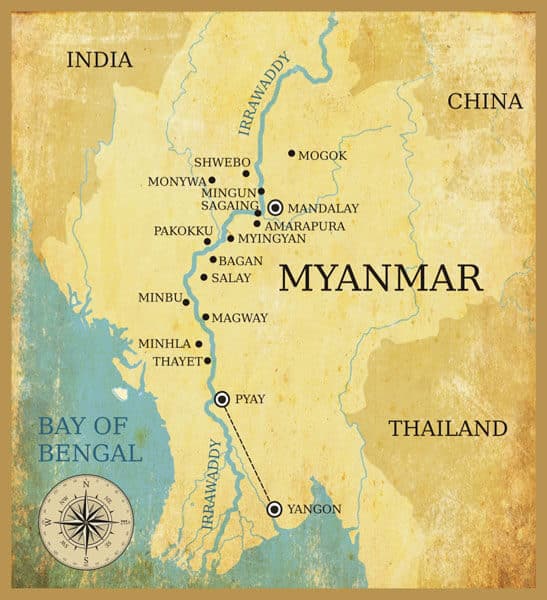 Irrawaddy river map