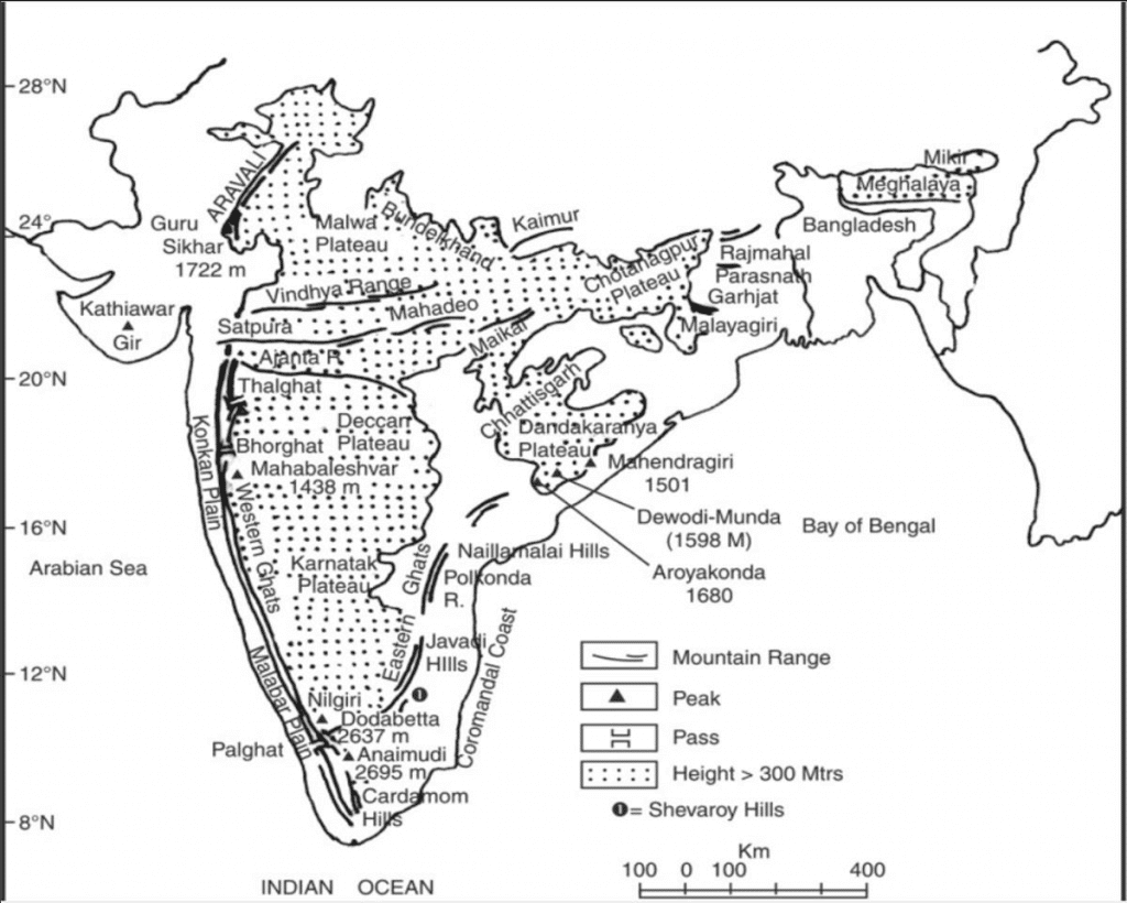 Indian plateau map