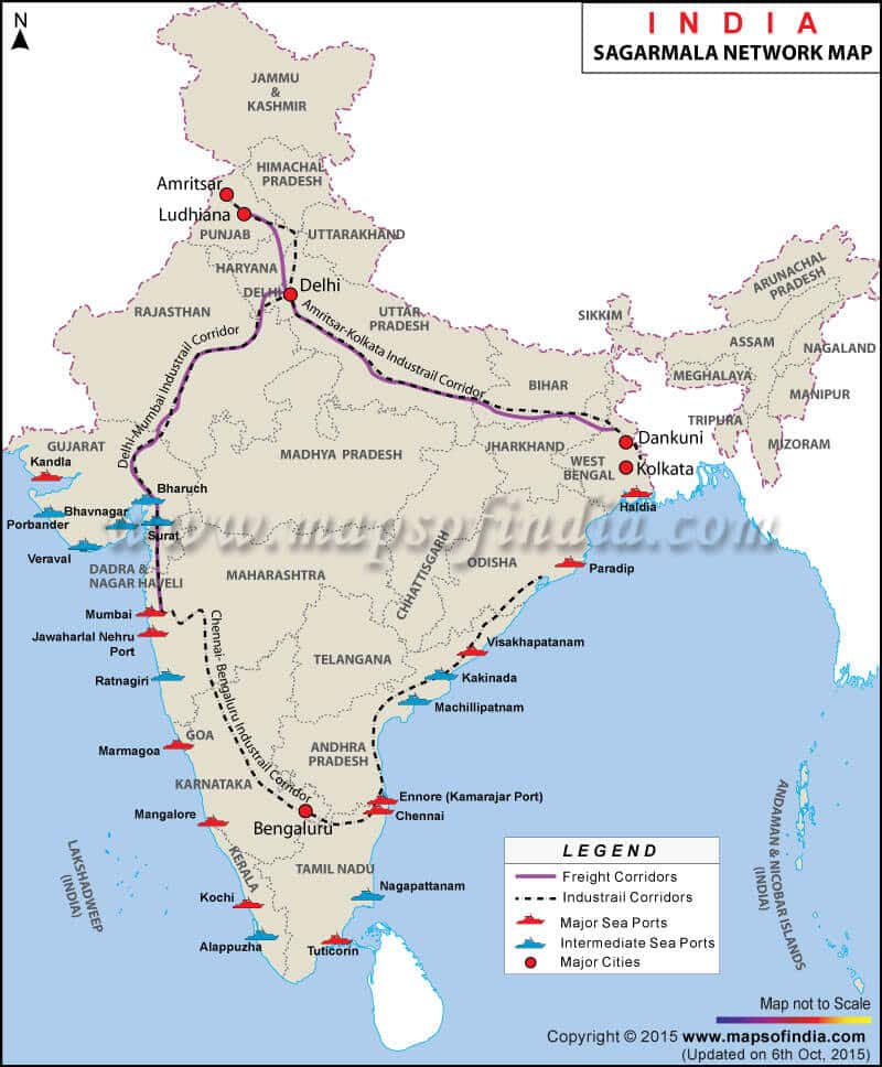 sagarmala project network map