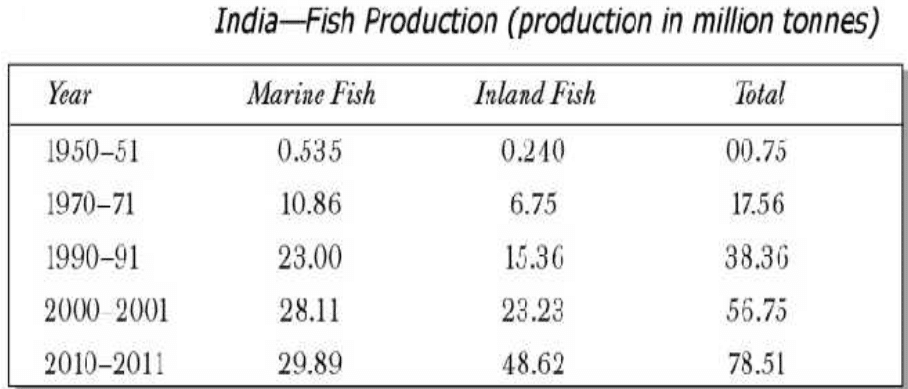 indian fish production