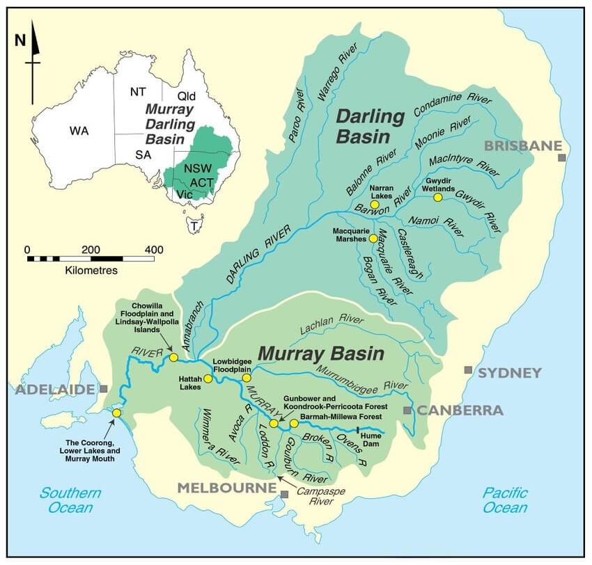Location of the Murray Darling Basin within Australia