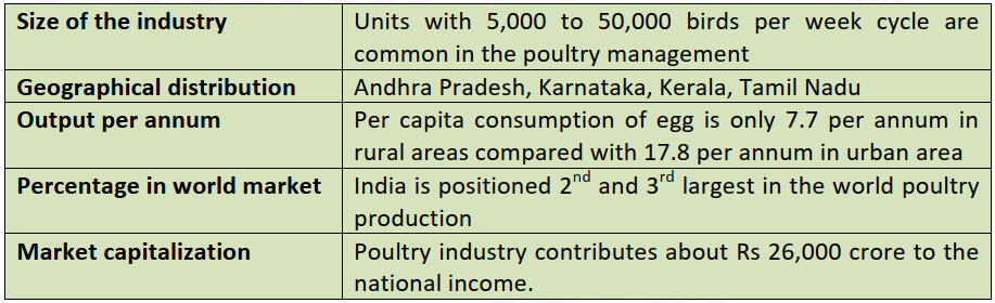 Sector And Size Of Poultry Industry In India