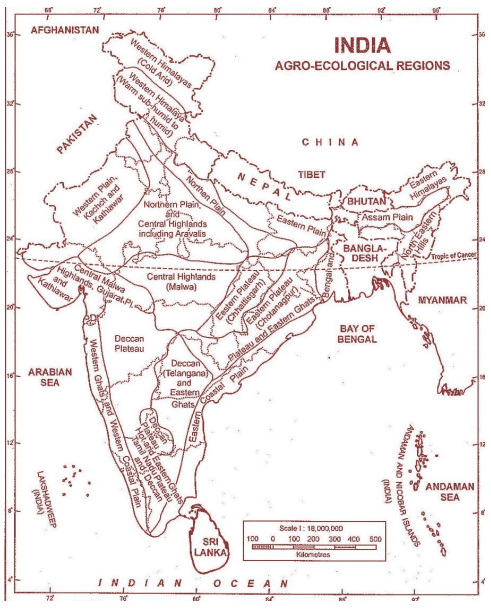 agro ecological regions of India