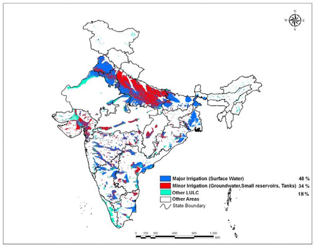 irrigation map upsc