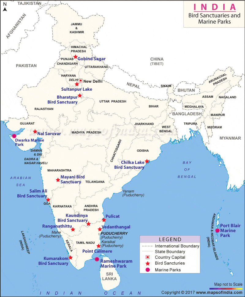 List of Bird Sanctuaries of India UPSC