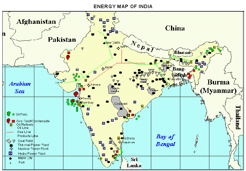 Distribution of Natural Gas in India