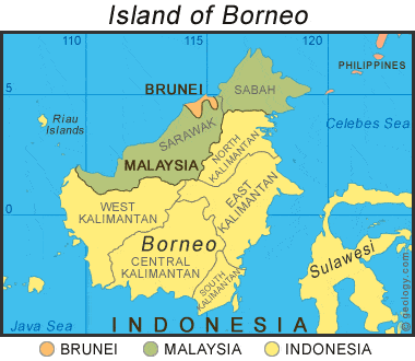 बोर्नियो मानचित्र