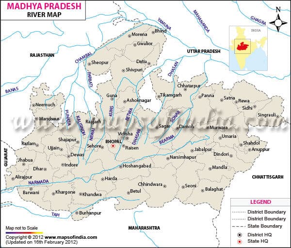 चम्बल नदी का नक्शा