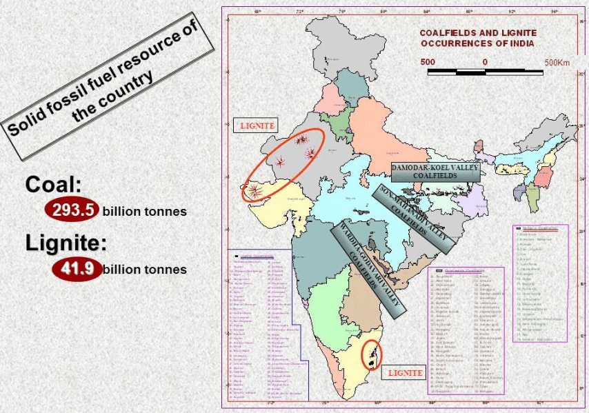 coal-fields and lignite in india upsc