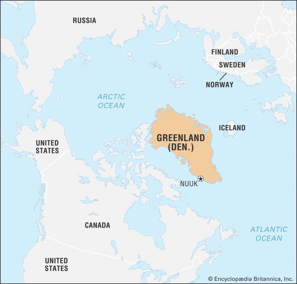 ग्रीनलैंड यूपीएससी मानचित्र