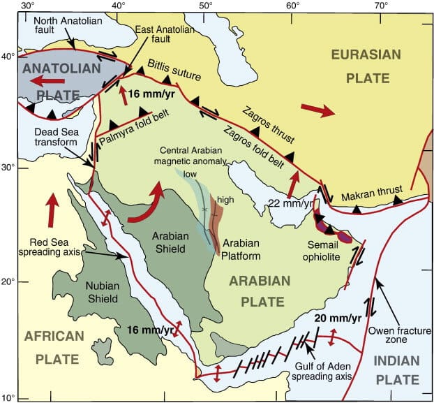 persian plate geography