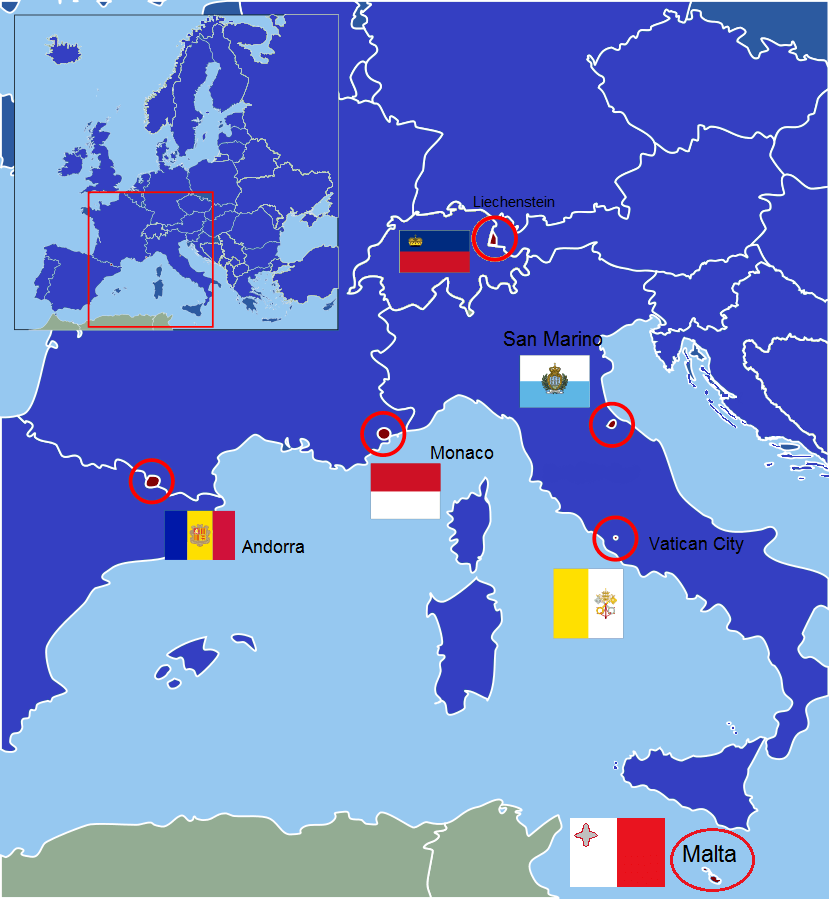 what are the smallest countries in europe