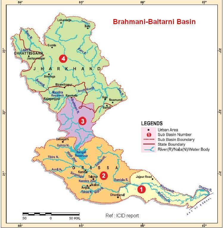 Brahamani River basin upsc