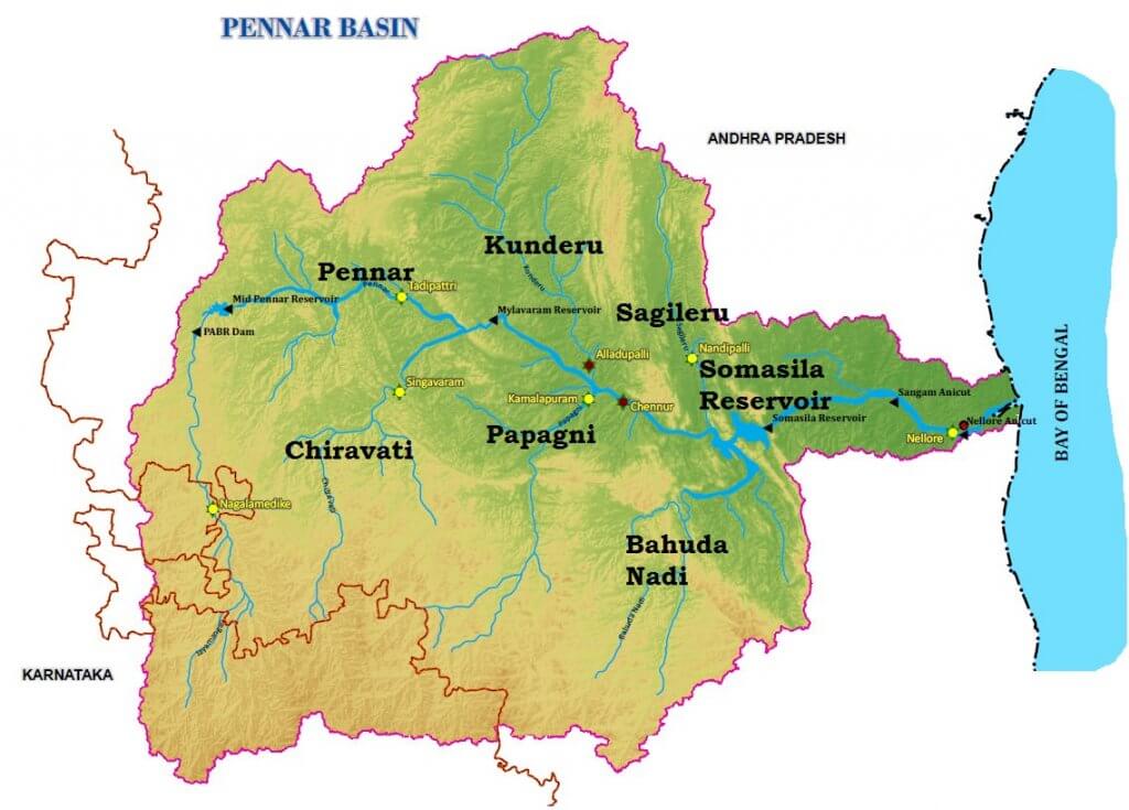 पेन्नार नदी यूपीएससी आईएएस
