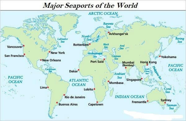 विश्व के प्रमुख समुद्री बंदरगाह यूपीएससी