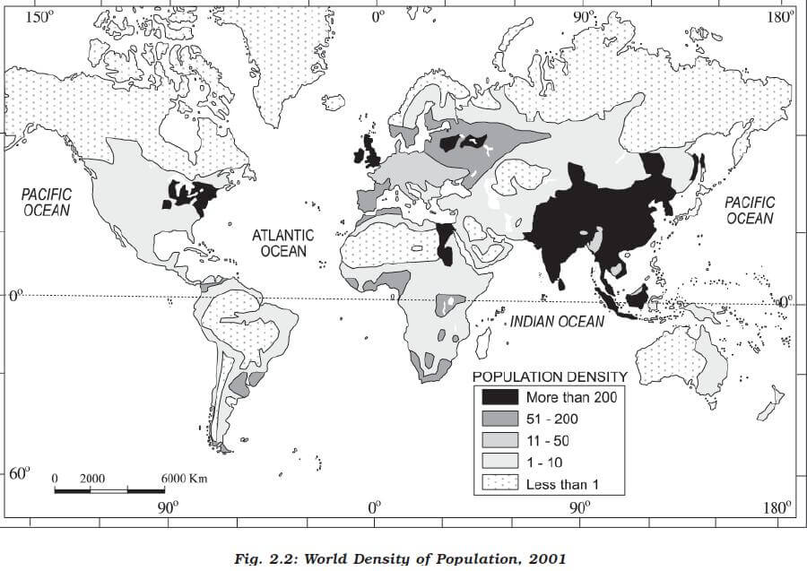 world density of population