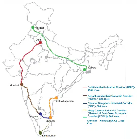 Industrial Corridors UPSC