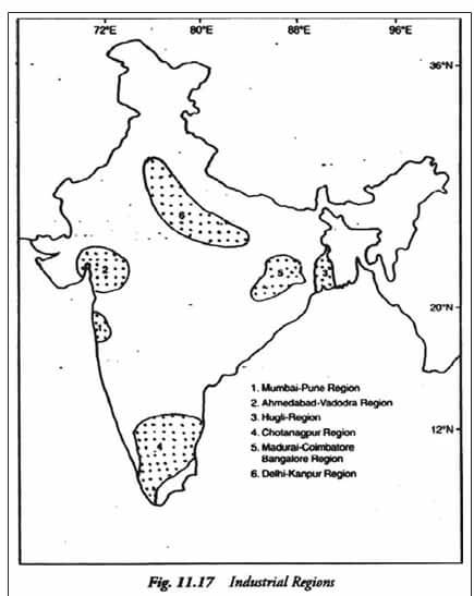 Major Industrial Regions of India