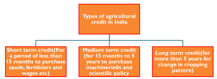 Types of agricultural credit in india