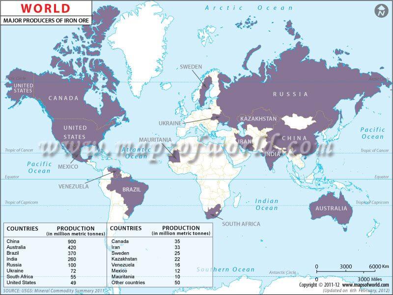 iron ore reserves in the world