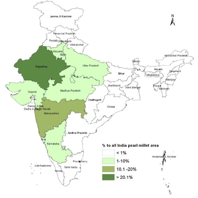 millets growing states in india