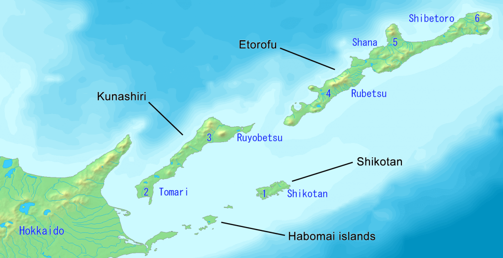 कुरील-द्वीप-उत्तरी-जापान-क्षेत्र-मानचित्र