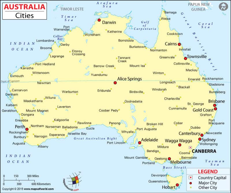 Major Cities in Australia