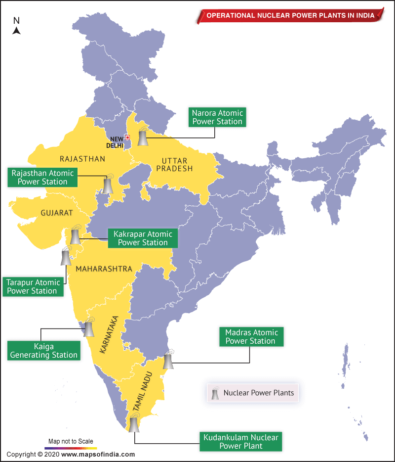 भारत में परमाणु ऊर्जा संयंत्र - चालू