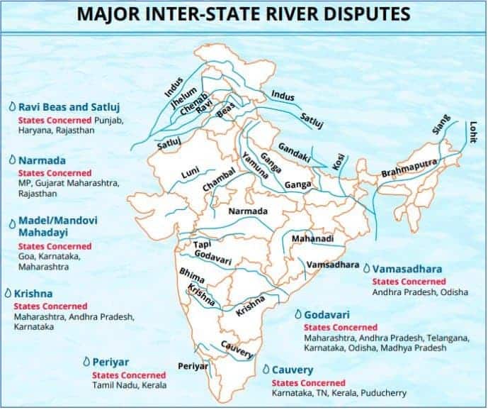 Major Inter-State River Disputes