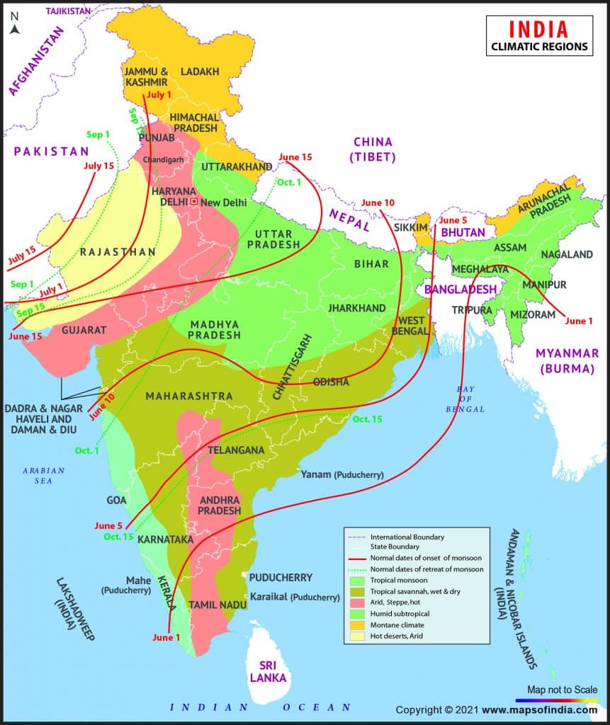 Climatic Regions Of India - UPSC
