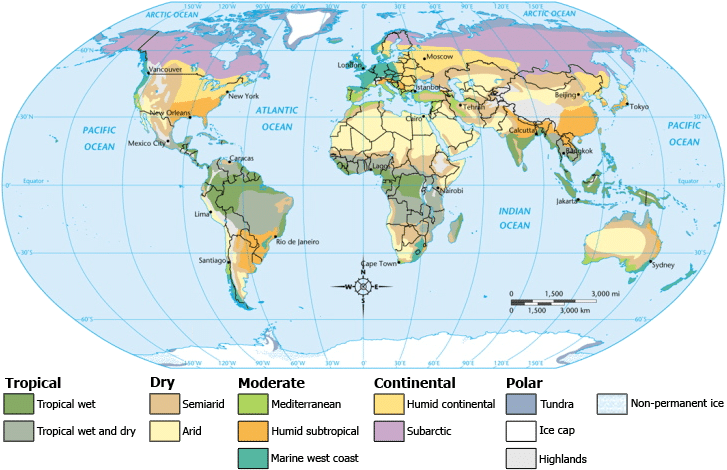 climatic regions of world