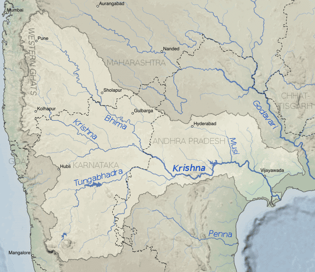 krishna river map