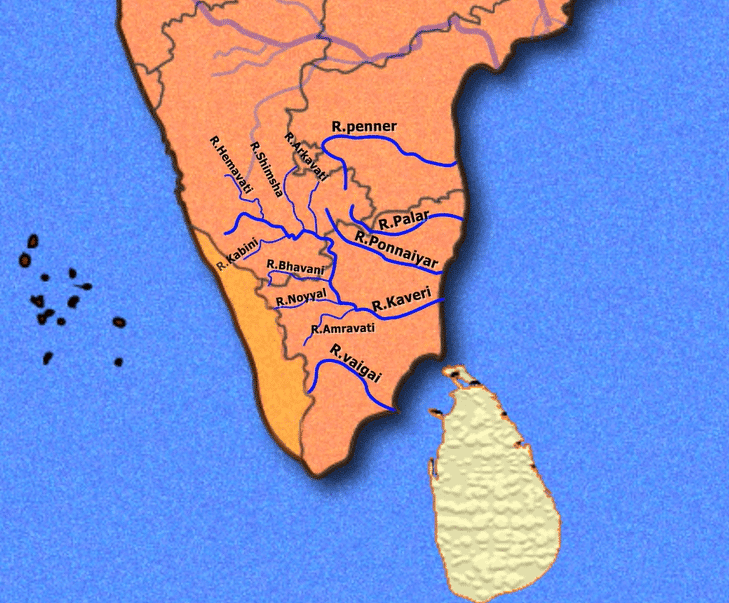 Tributaries of the Cauvery River