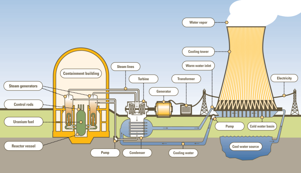 Components of a nuclear power plant