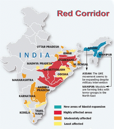 Left Wing Extremism Red Corridor